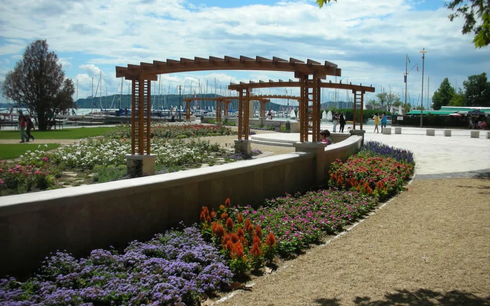 Waterfront and marina at Balatonfured