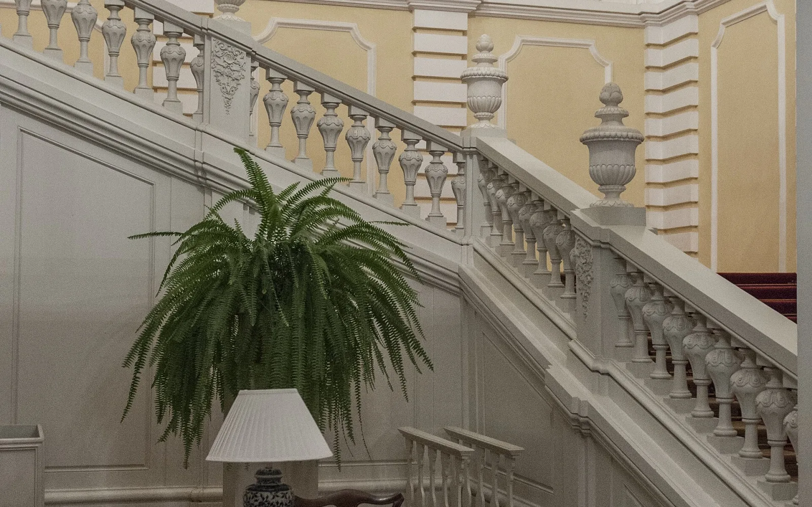 Restored interior room at Rundāle Palace in Latvia