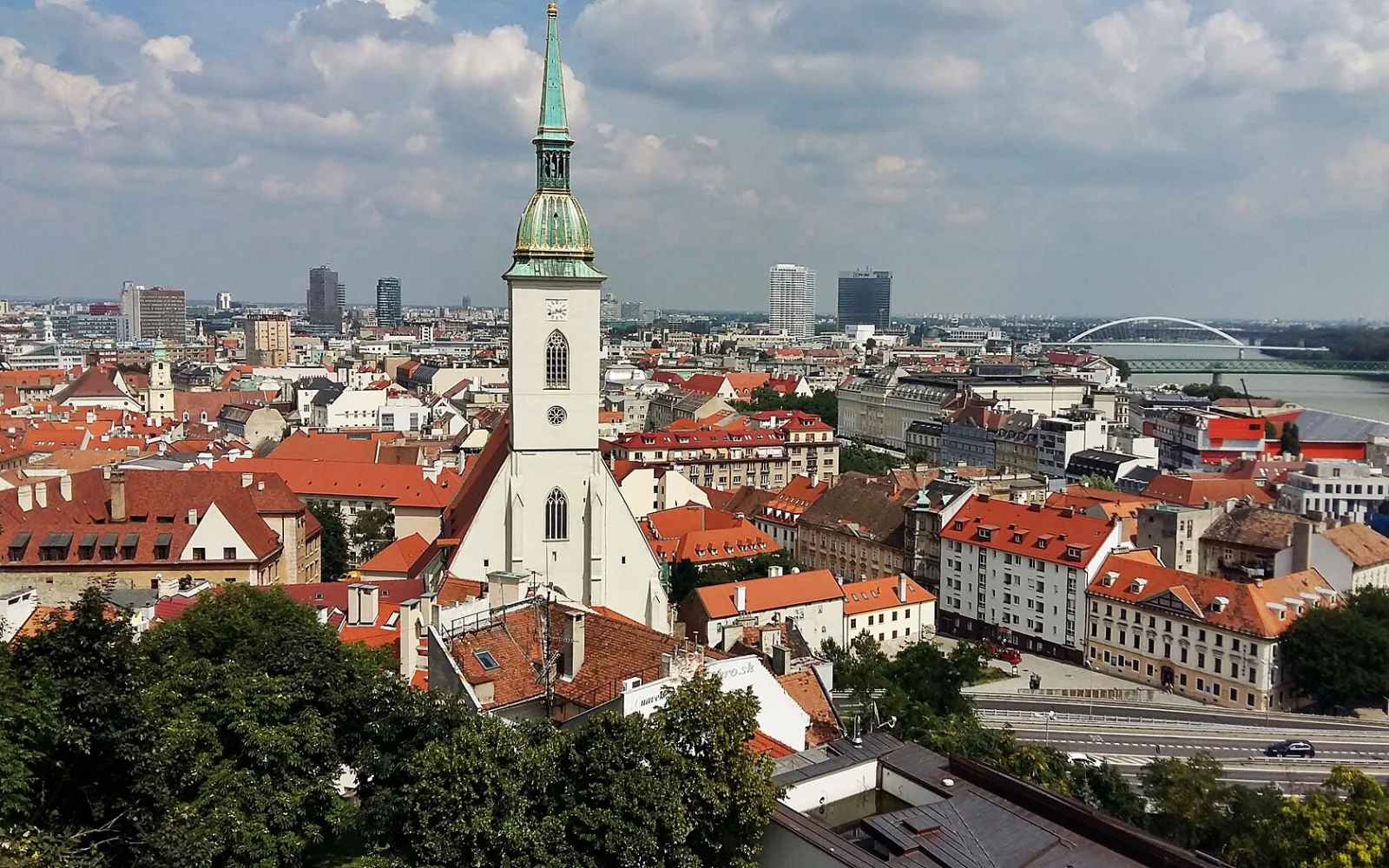 Historic streets in central Bratislava
