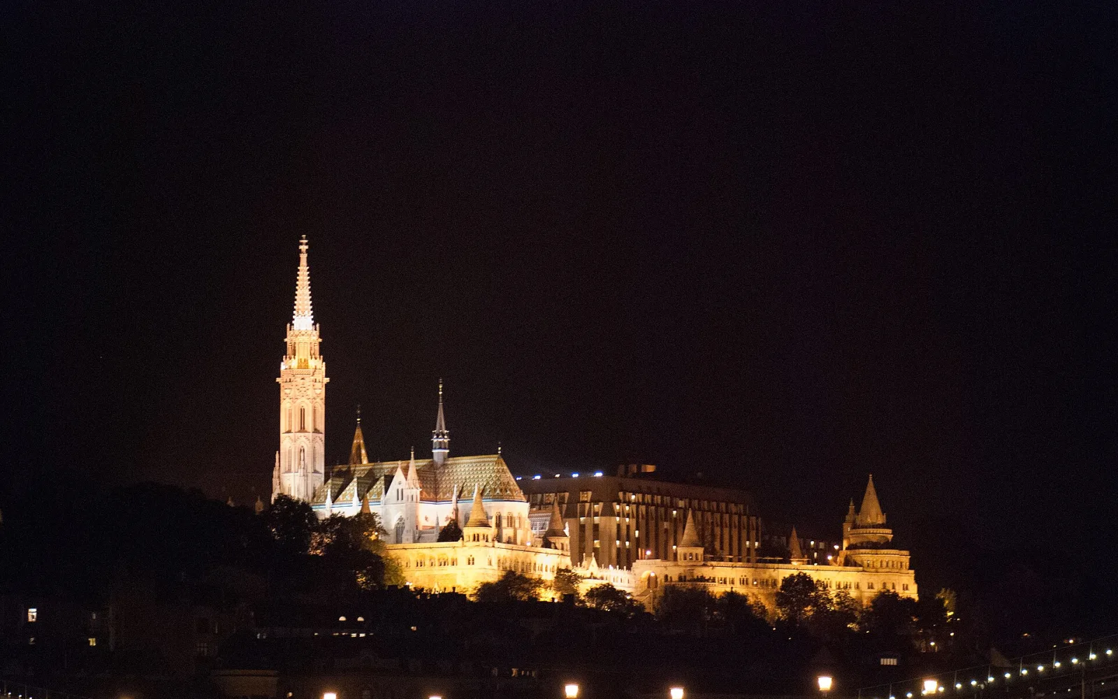 Hungarian Parliament seen across the Danube in Budapest