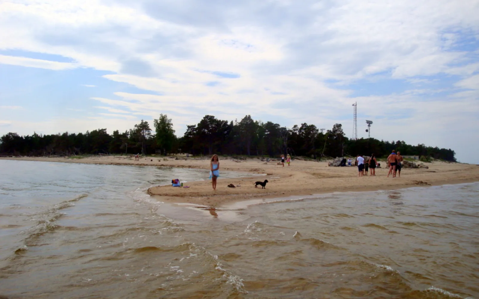 Sandy shore and sea at Cape Kolka