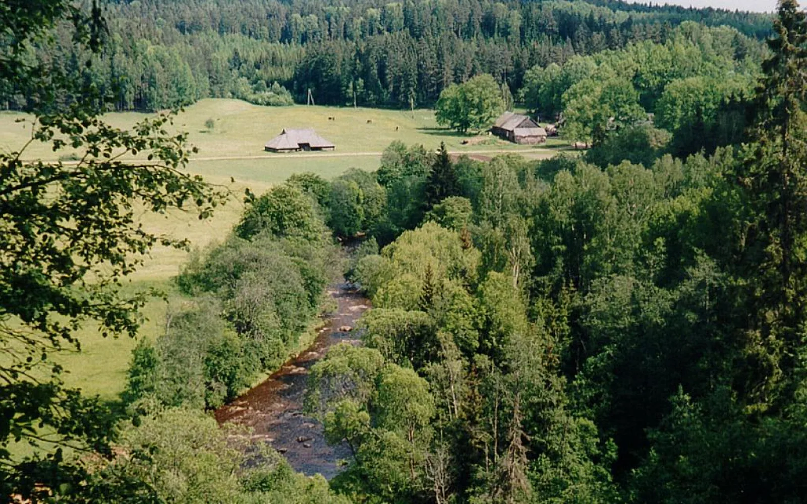 Amata River below Zvārtes Rock in Gauja National Park