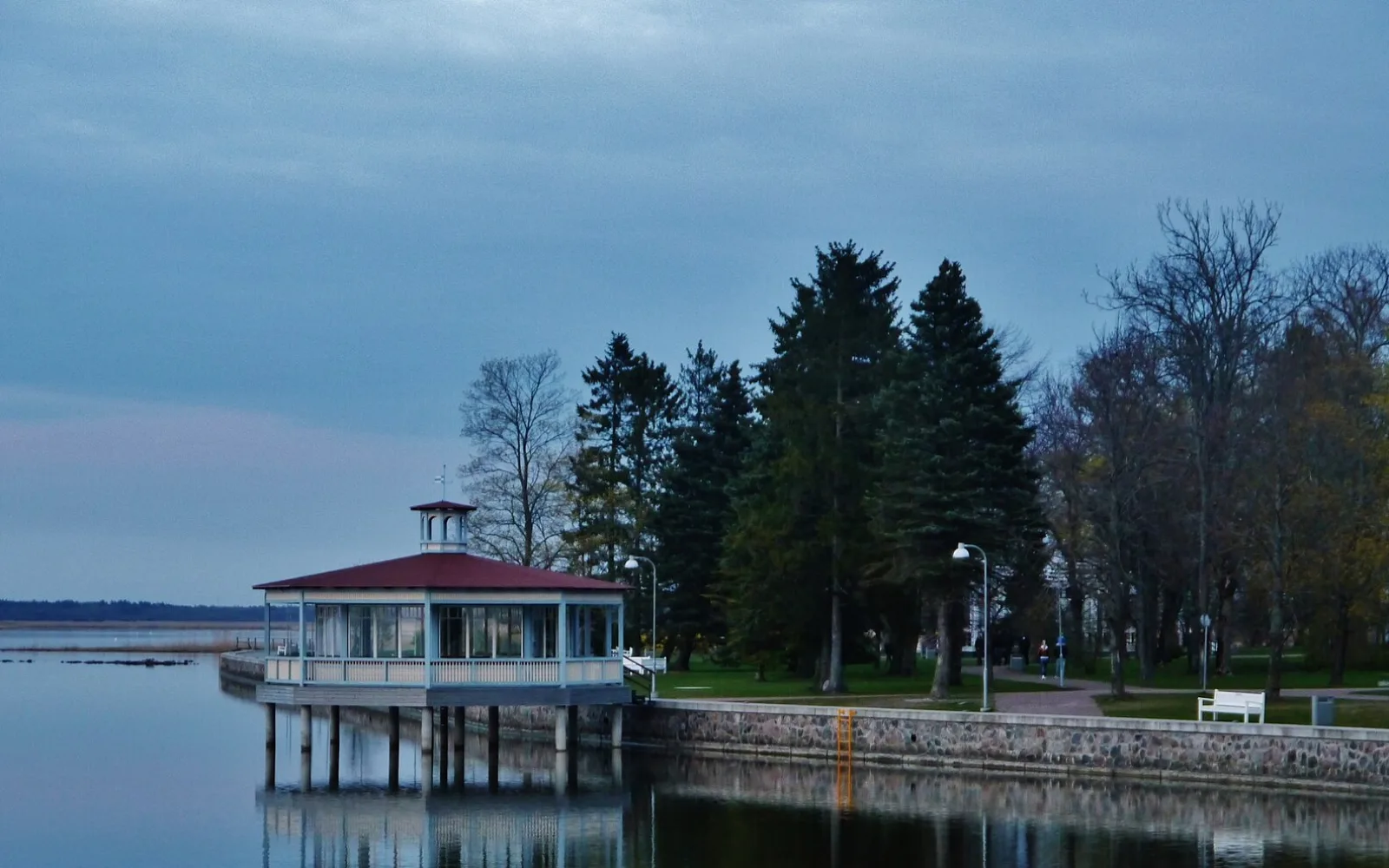 Wooden pavilion on Haapsalu’s seafront promenade