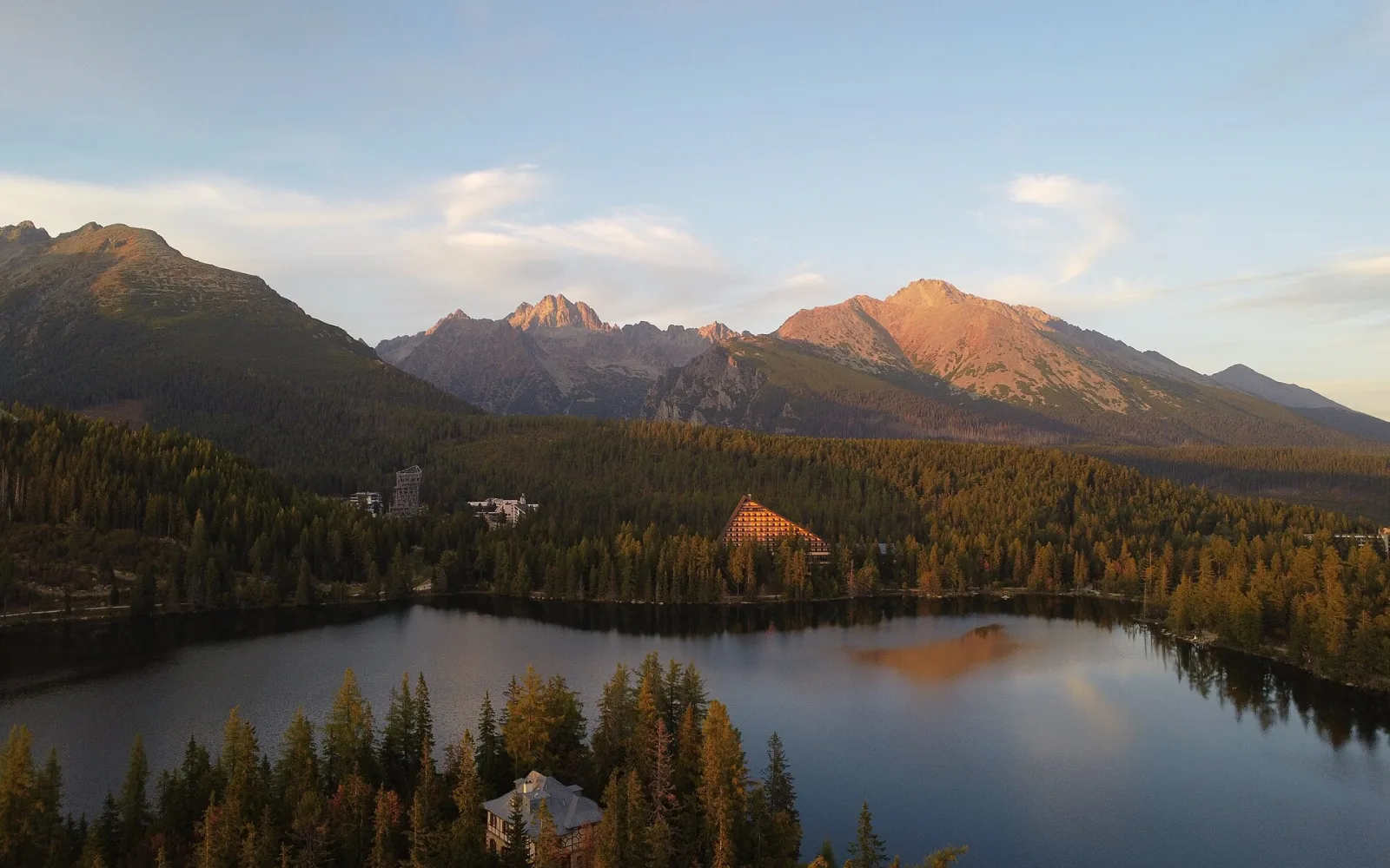 Štrbské Pleso and the surrounding High Tatras