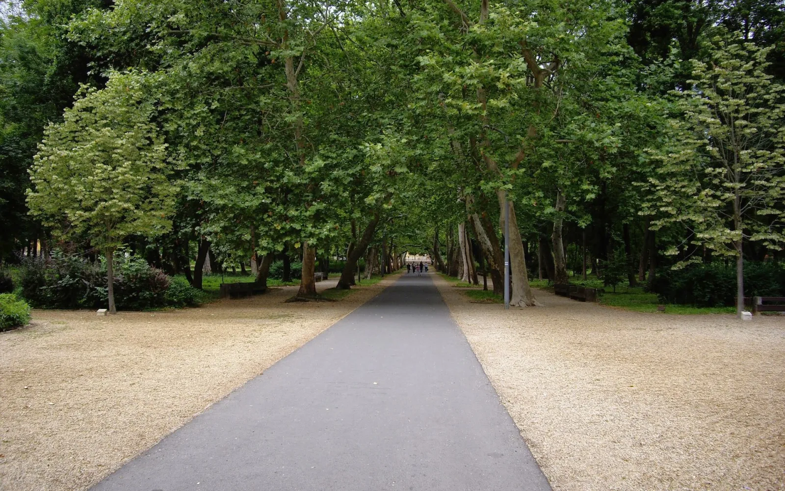 Gardens and mature trees around Festetics Palace in Keszthely