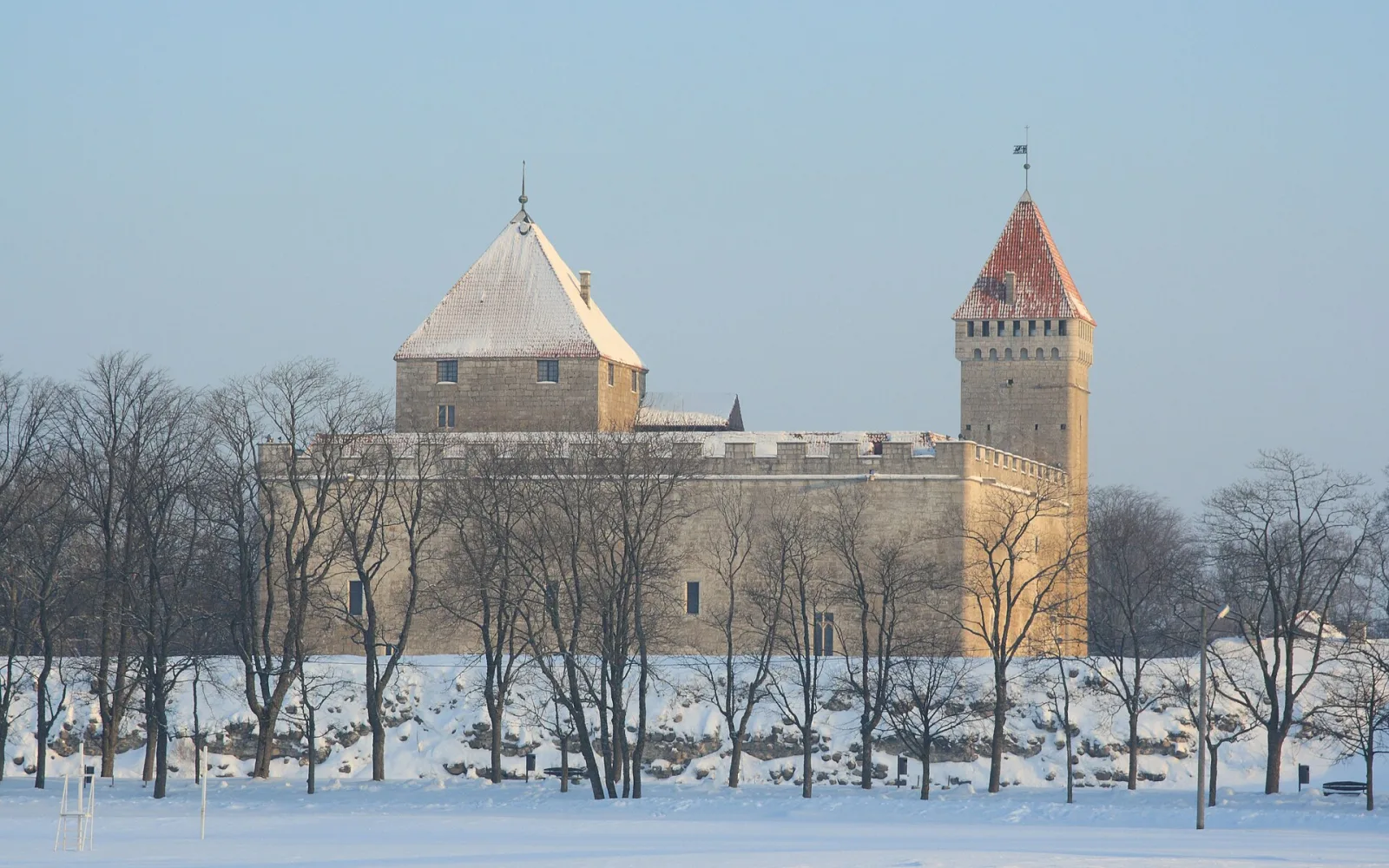 Kuressaare Castle and moat on Saaremaa Island