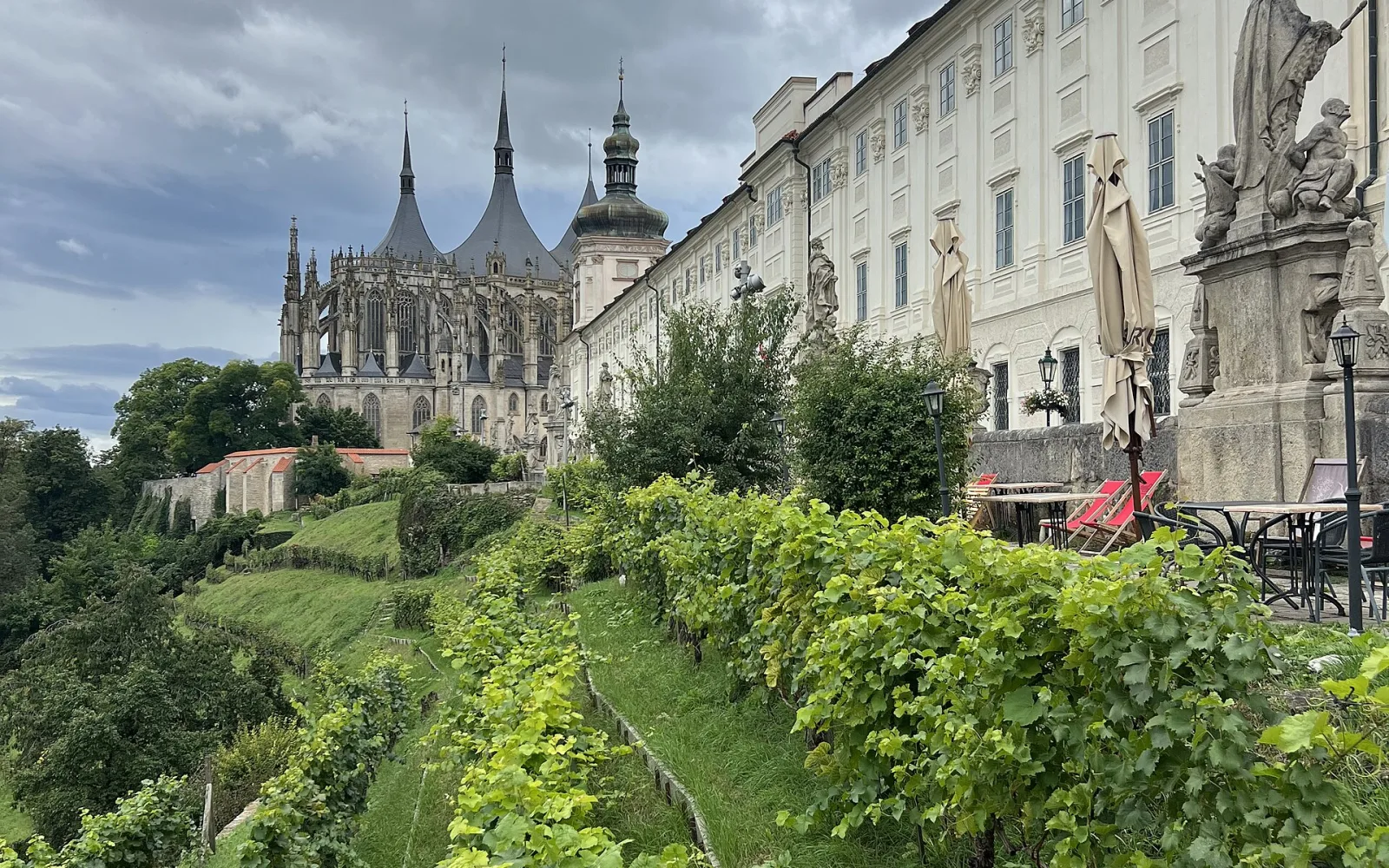 Kutná Hora with St Barbara’s Cathedral above the town