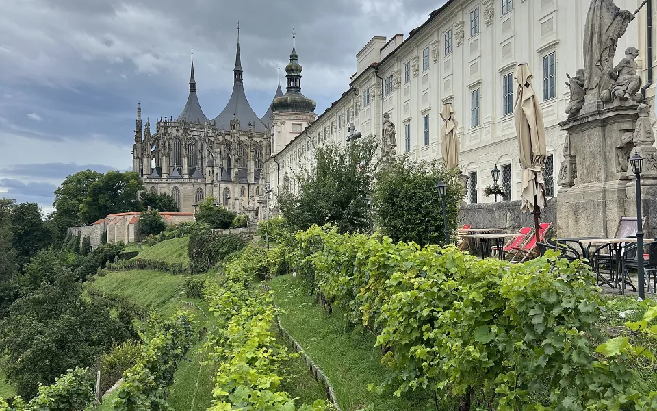 Kutná Hora with St Barbara’s Cathedral above the town