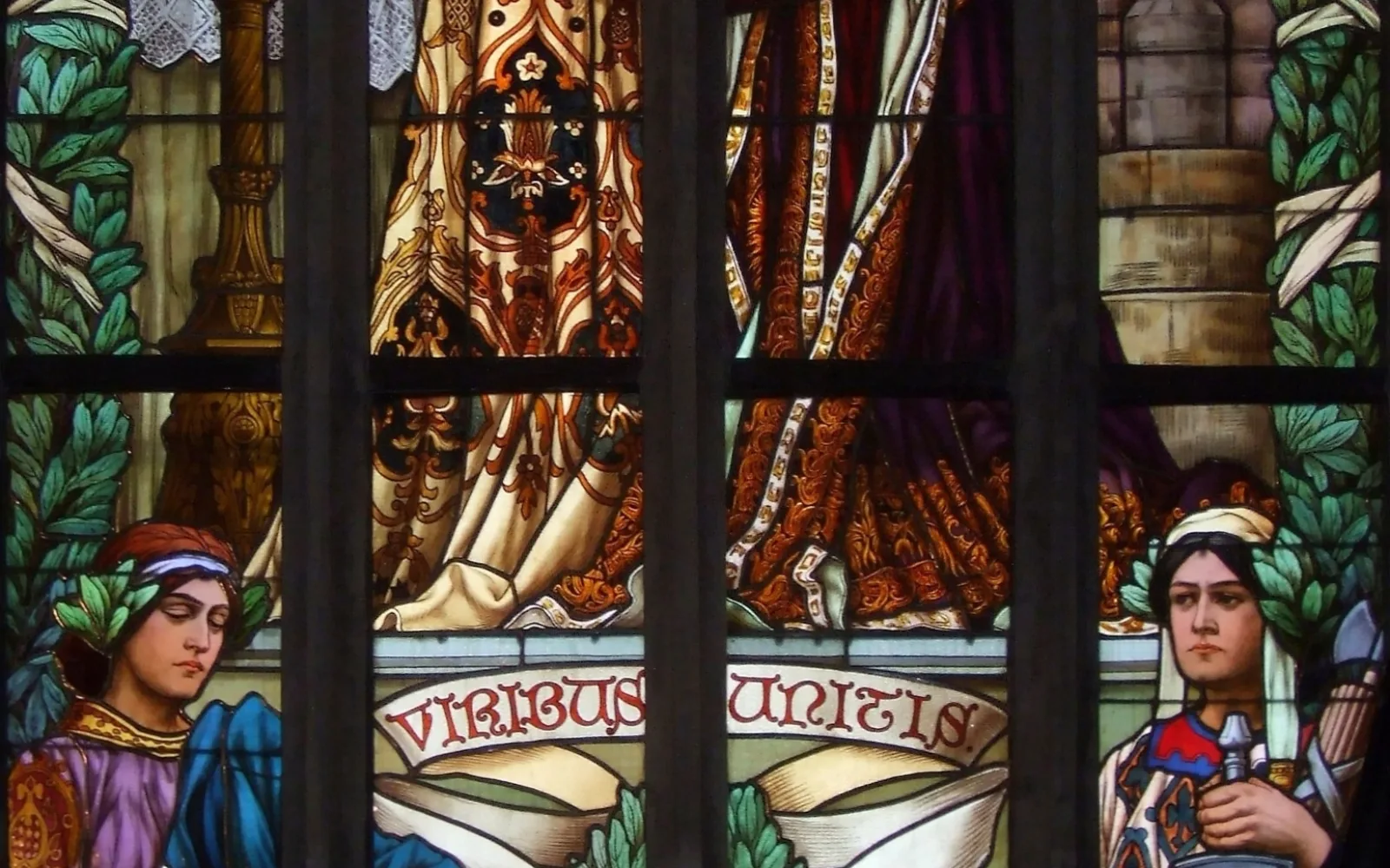 Historic stained glass in Kutná Hora
