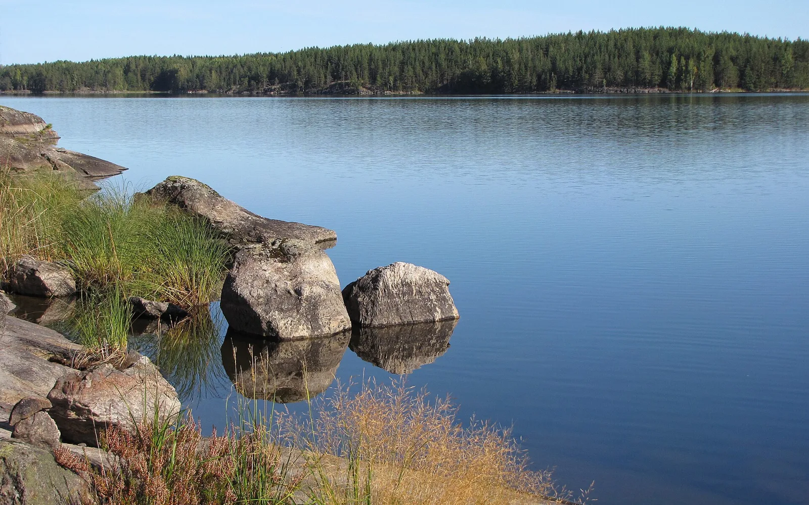 Typical rocky shores of Lake Saimaa
