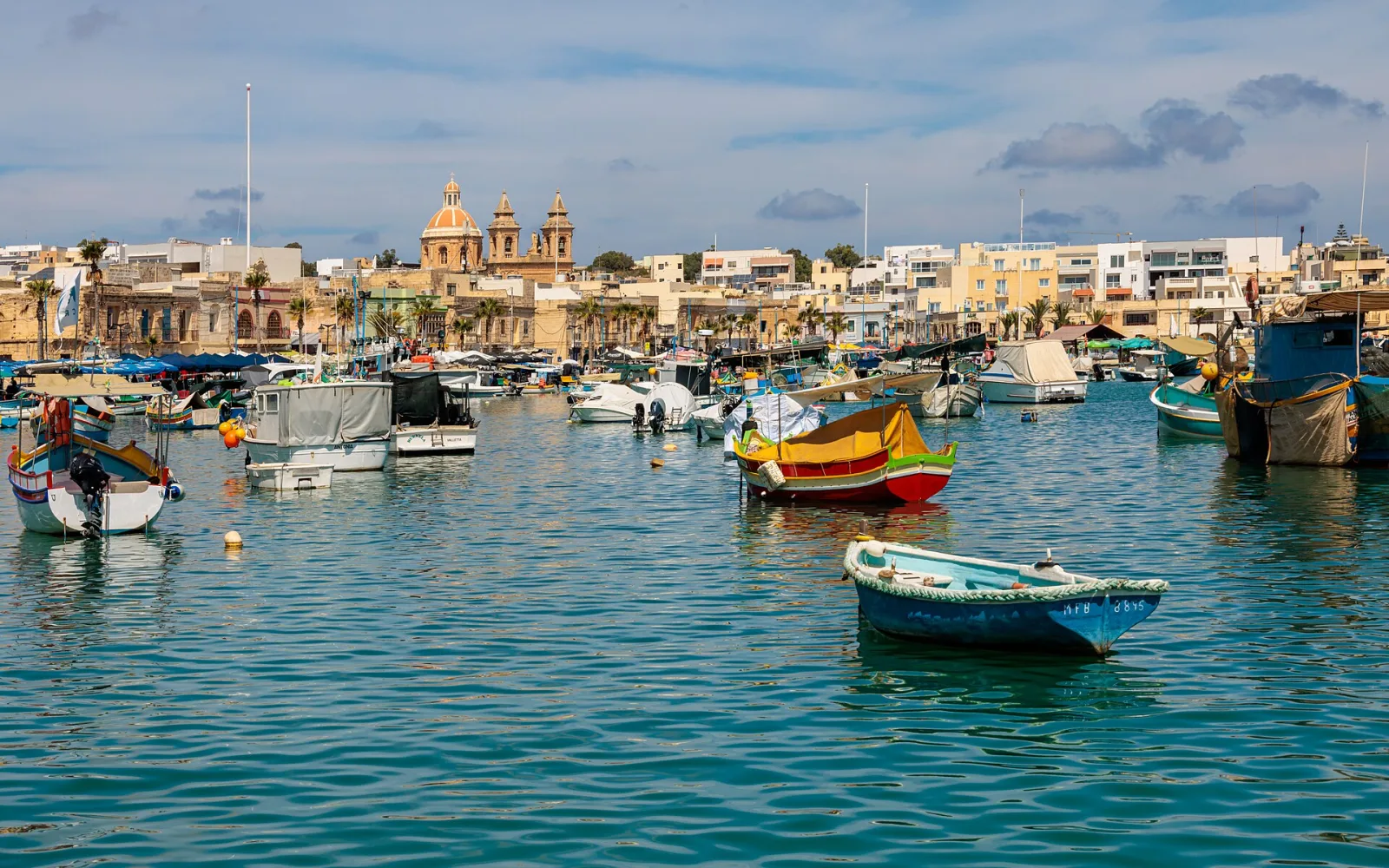 Fishing boats in Marsaxlokk harbour