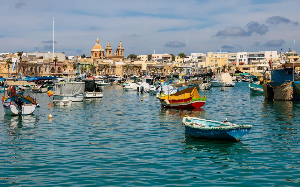 Fishing boats in Marsaxlokk harbour