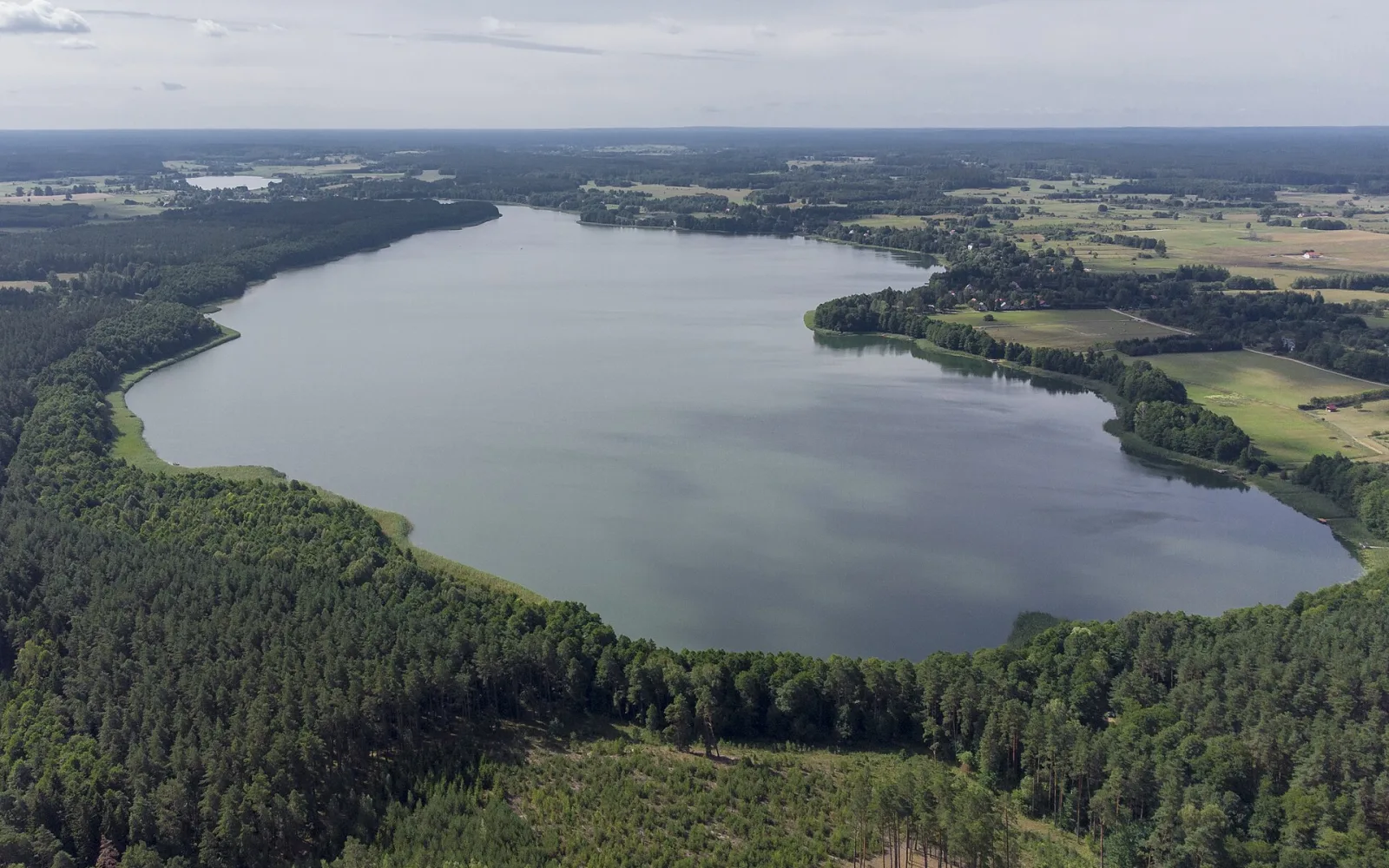 Lake landscape in Masurian Lake District