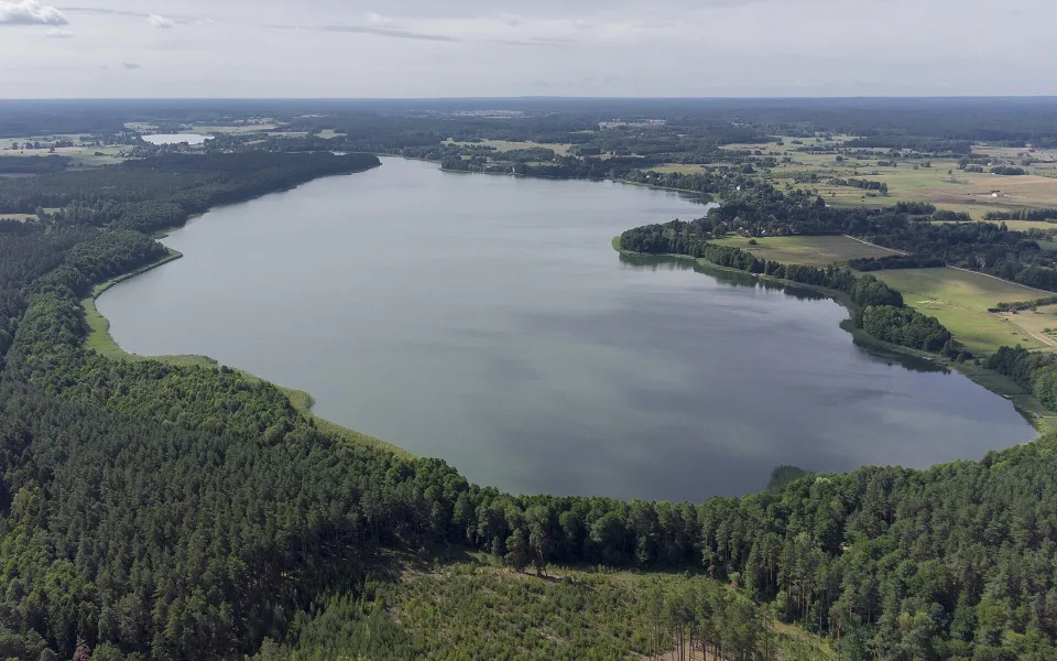 Lake landscape in Masurian Lake District