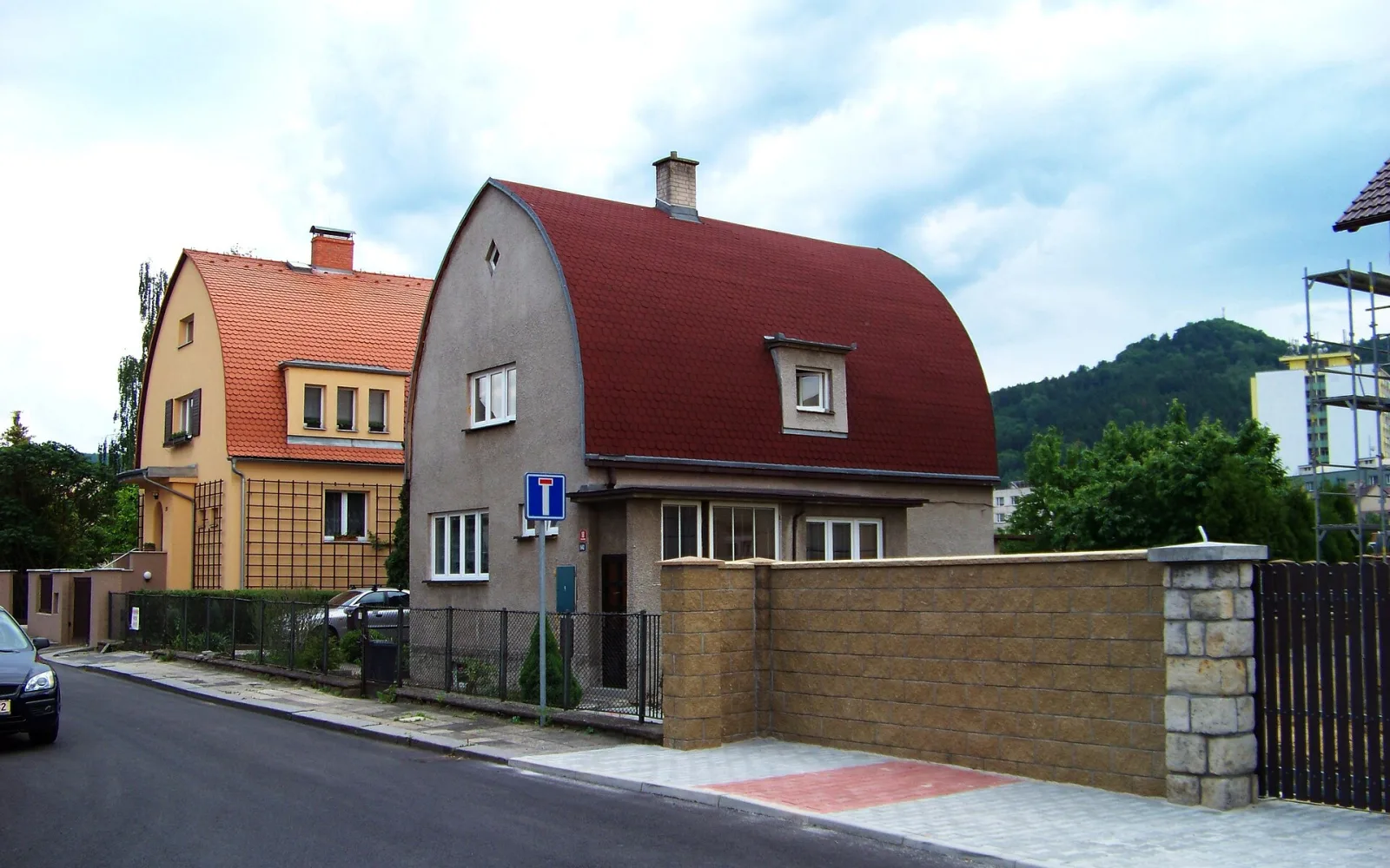 Historic houses on Kubelíkova Street in Děčín