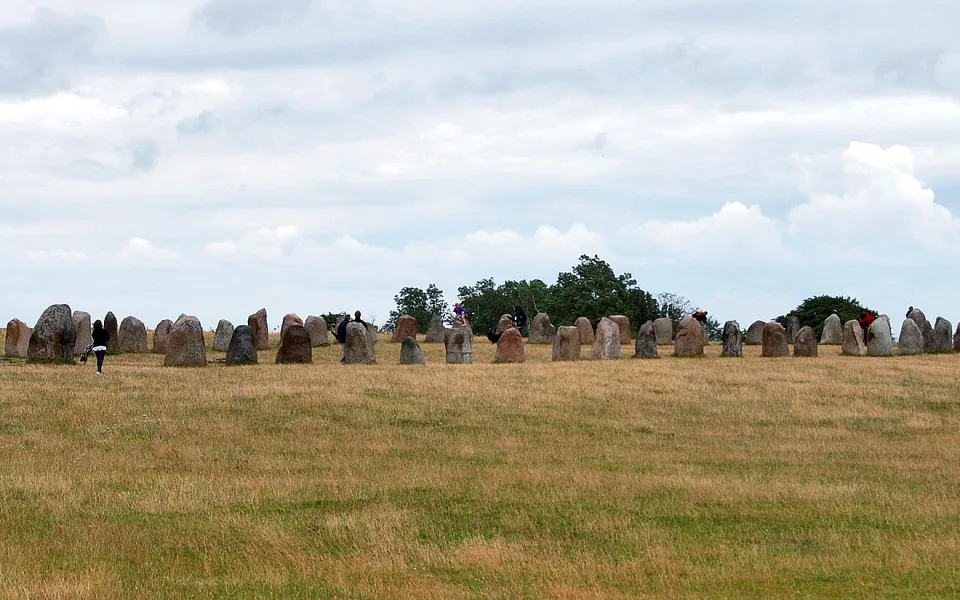 Ales stenar at Kåsehuvud near Kåseberga in Ystad municipality, Österlen, Scania, Sweden