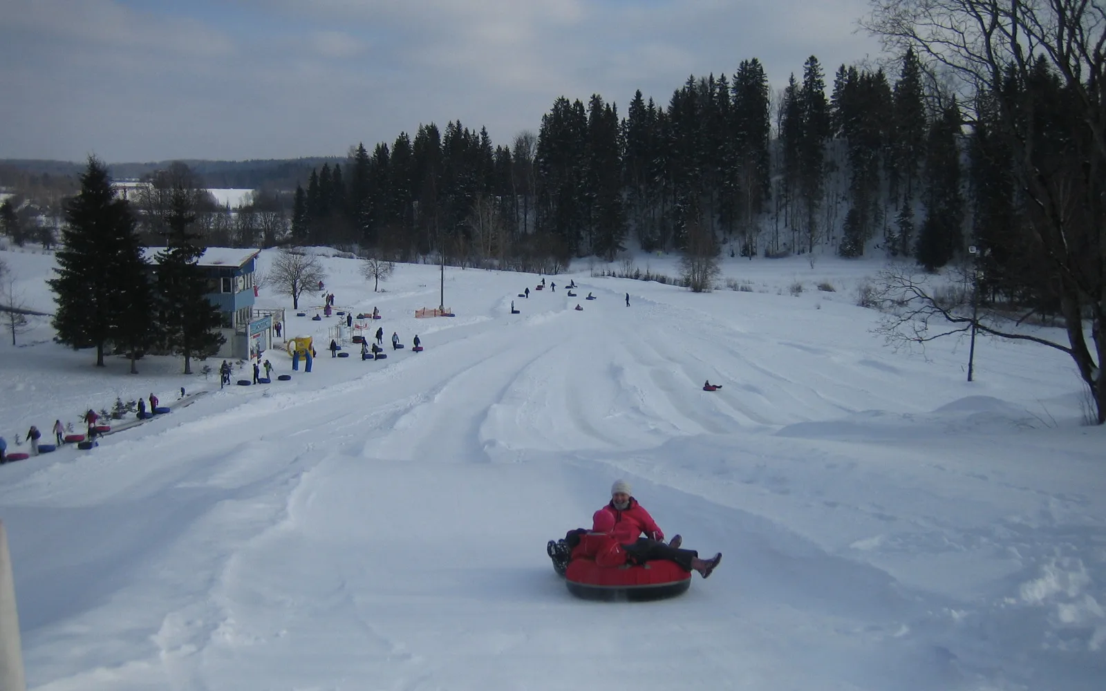 Snow activity near Otepää during winter conditions