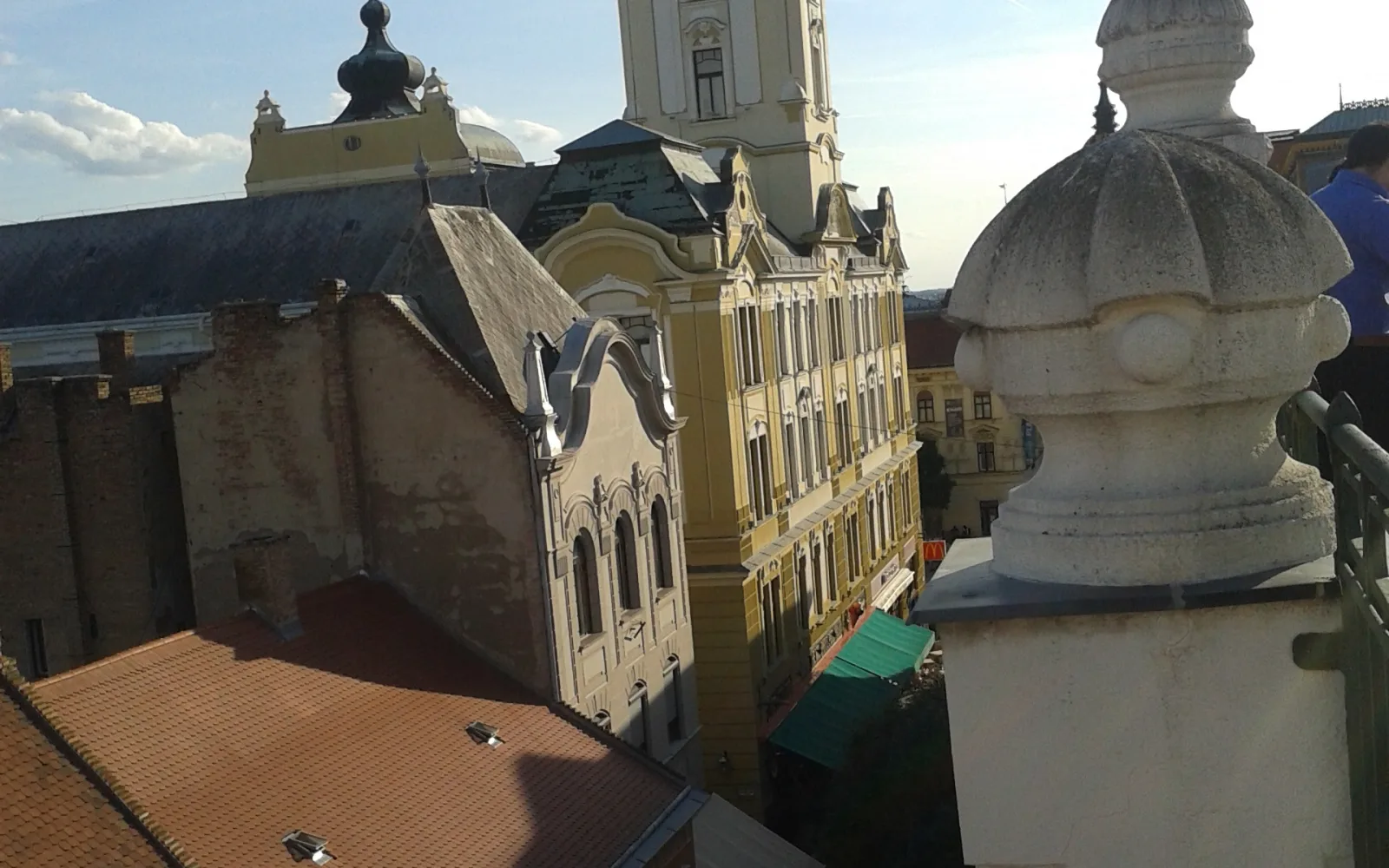 Dome and historic buildings in central Pecs