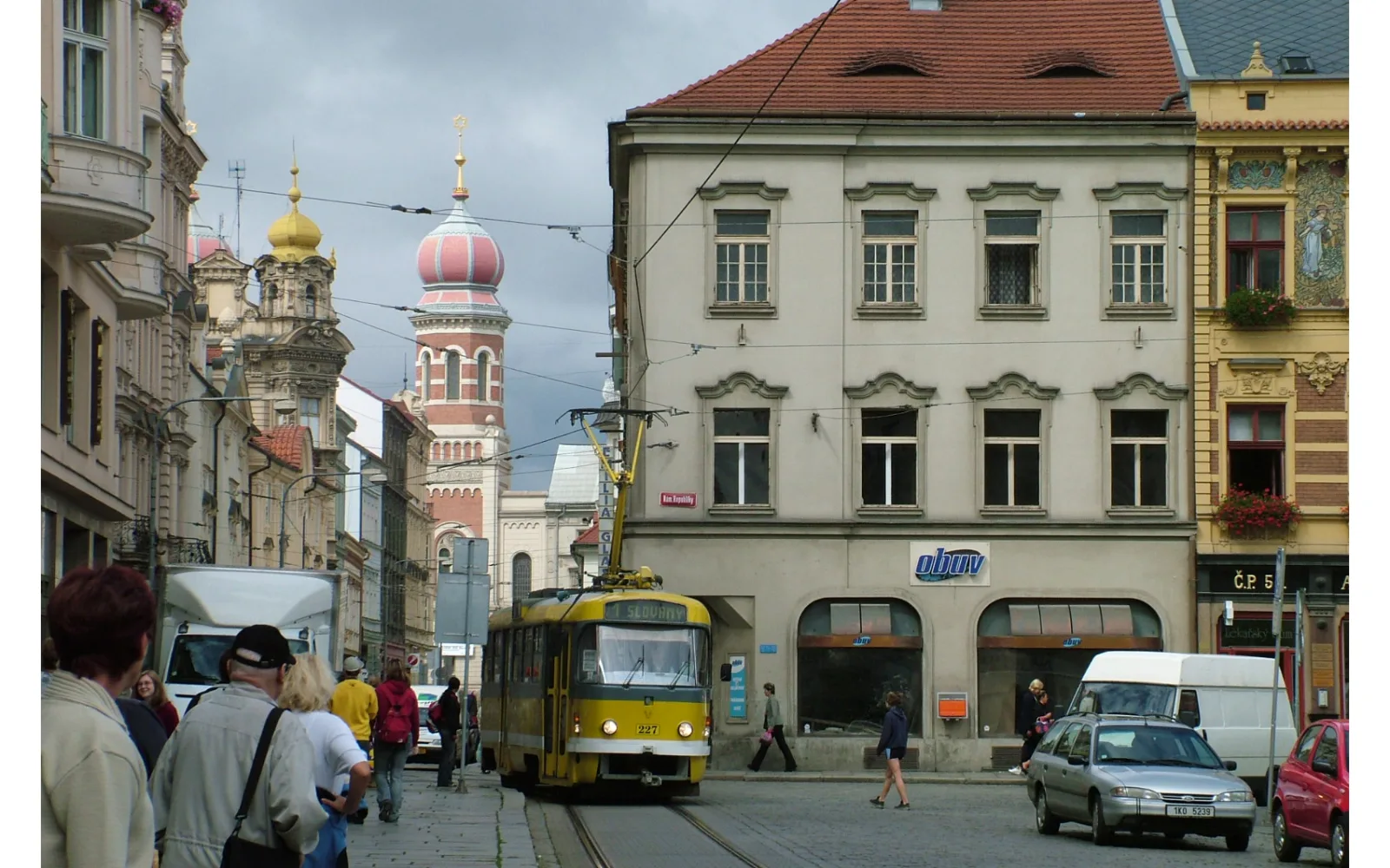 Historic architecture in central Plzeň