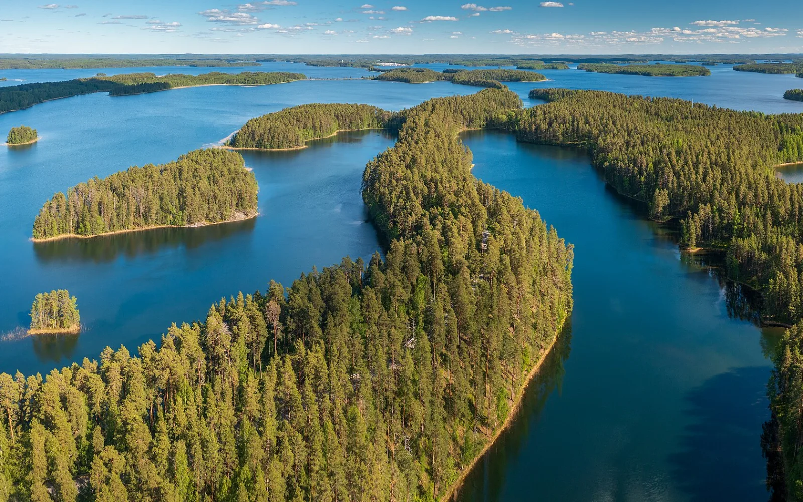 Punkaharju esker between Hynninlahti and Valkialampi in Savonlinna, Southern Savonia, Finland, 2022 June