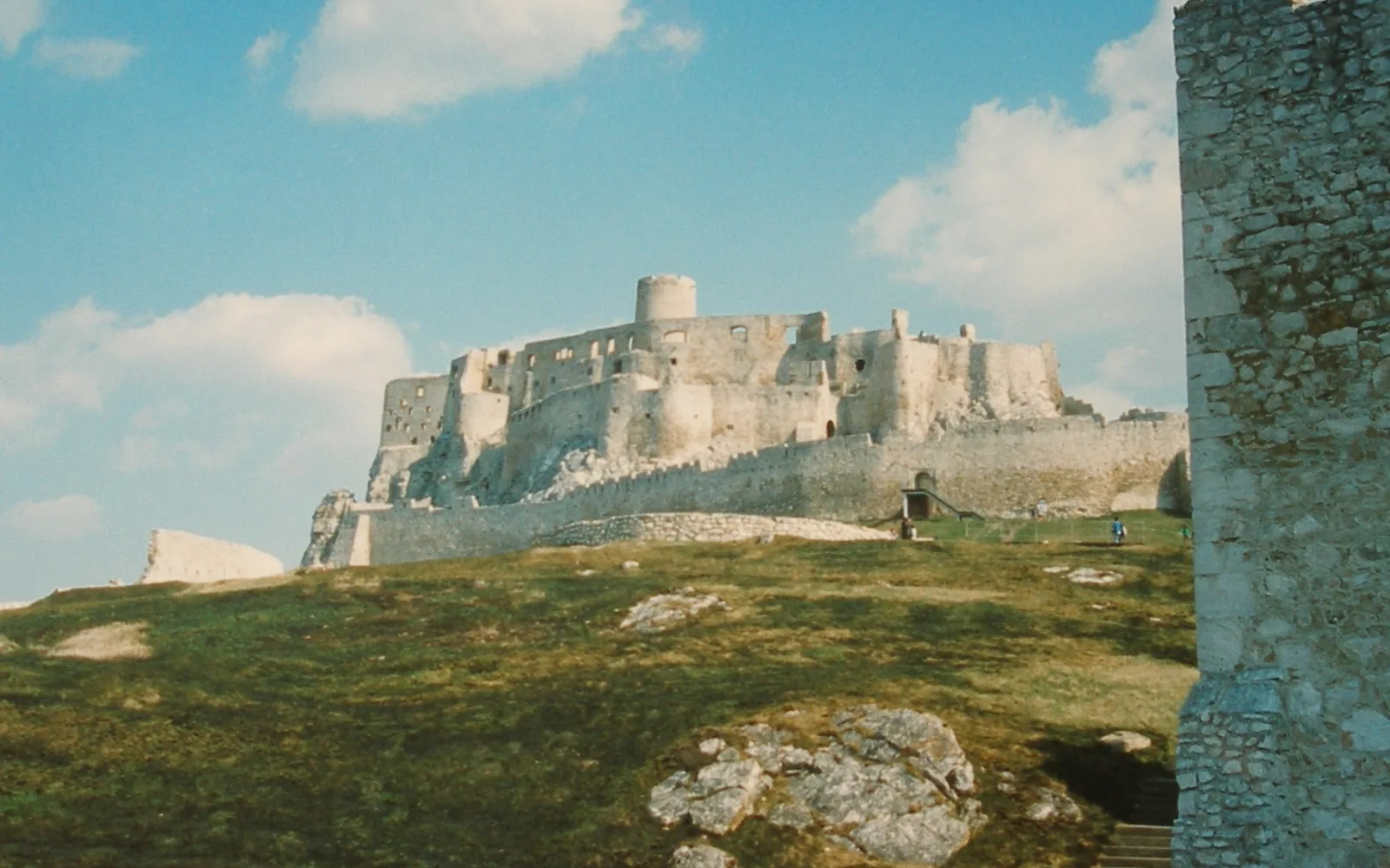 Spiš Castle above its surrounding landscape