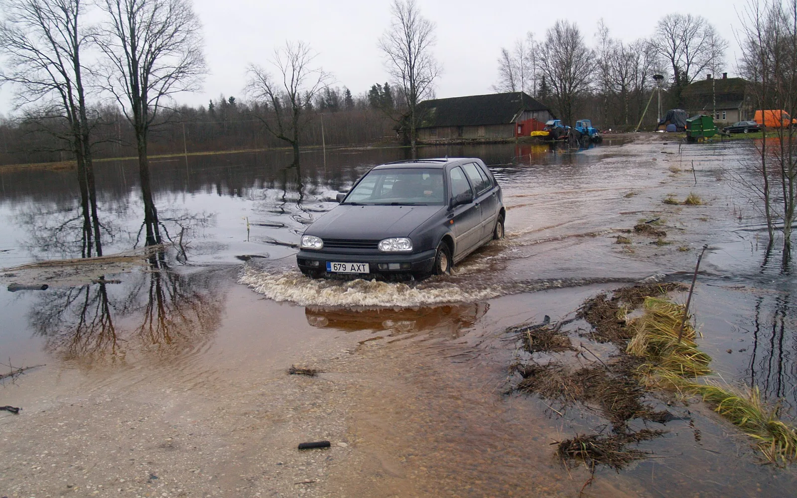 Seasonal floodwater among trees in Soomaa National Park