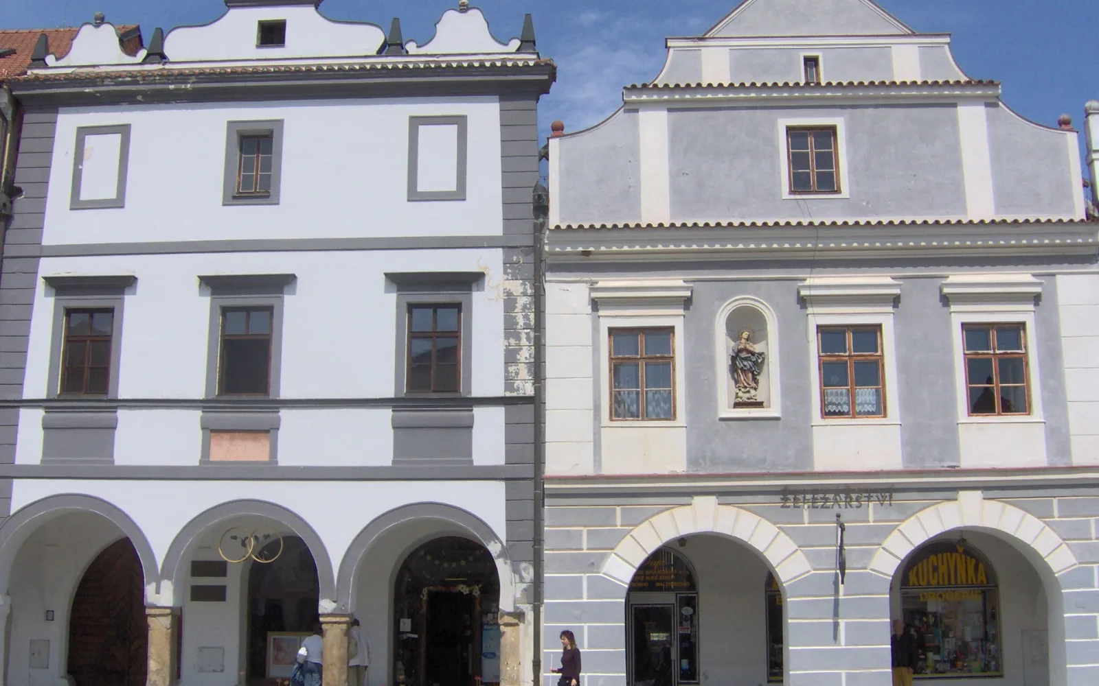 Arcaded historic square in Třeboň