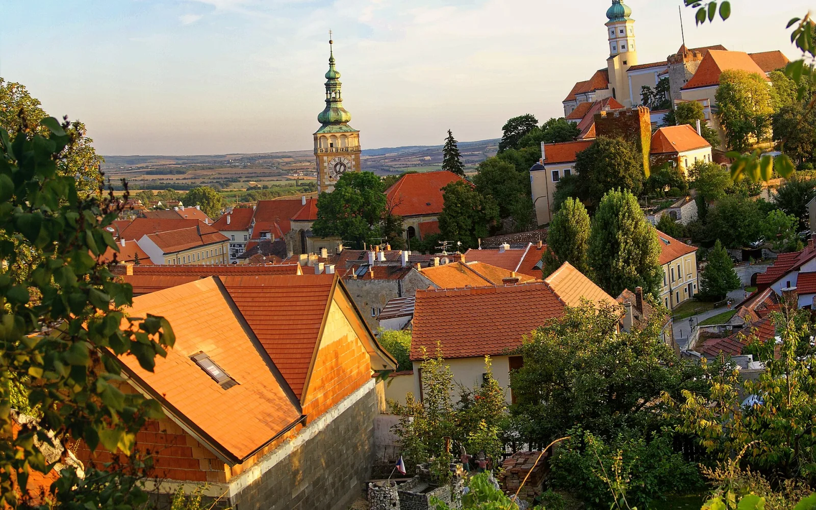 Mikulov Castle and town beneath the Pálava hills