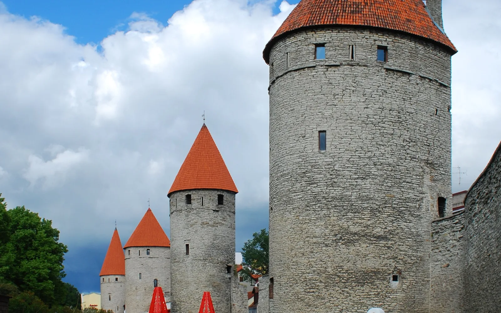 Stone towers and walls around Tallinn Old Town