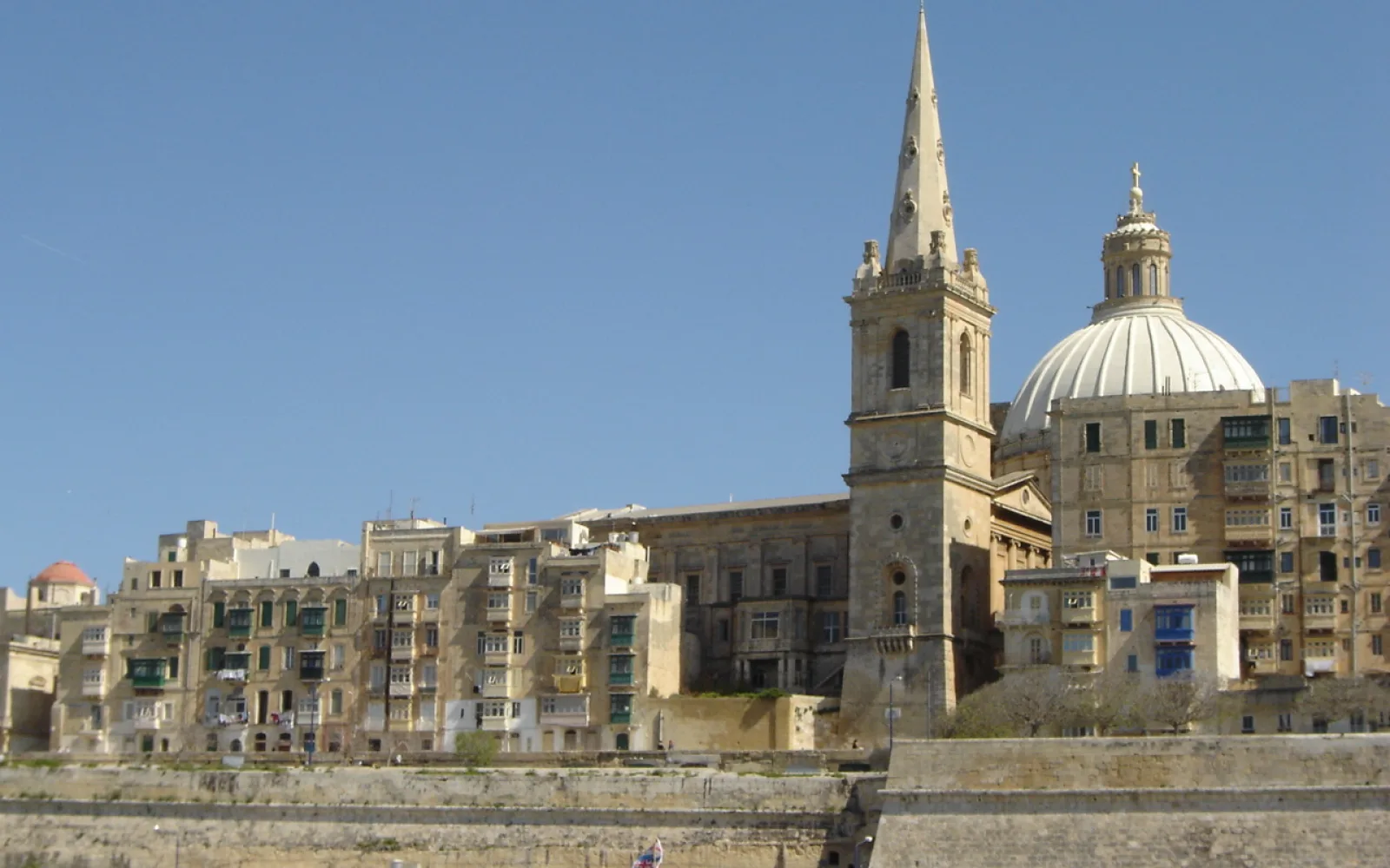 Valletta skyline with St Paul’s Pro-Cathedral and the Carmelite dome
