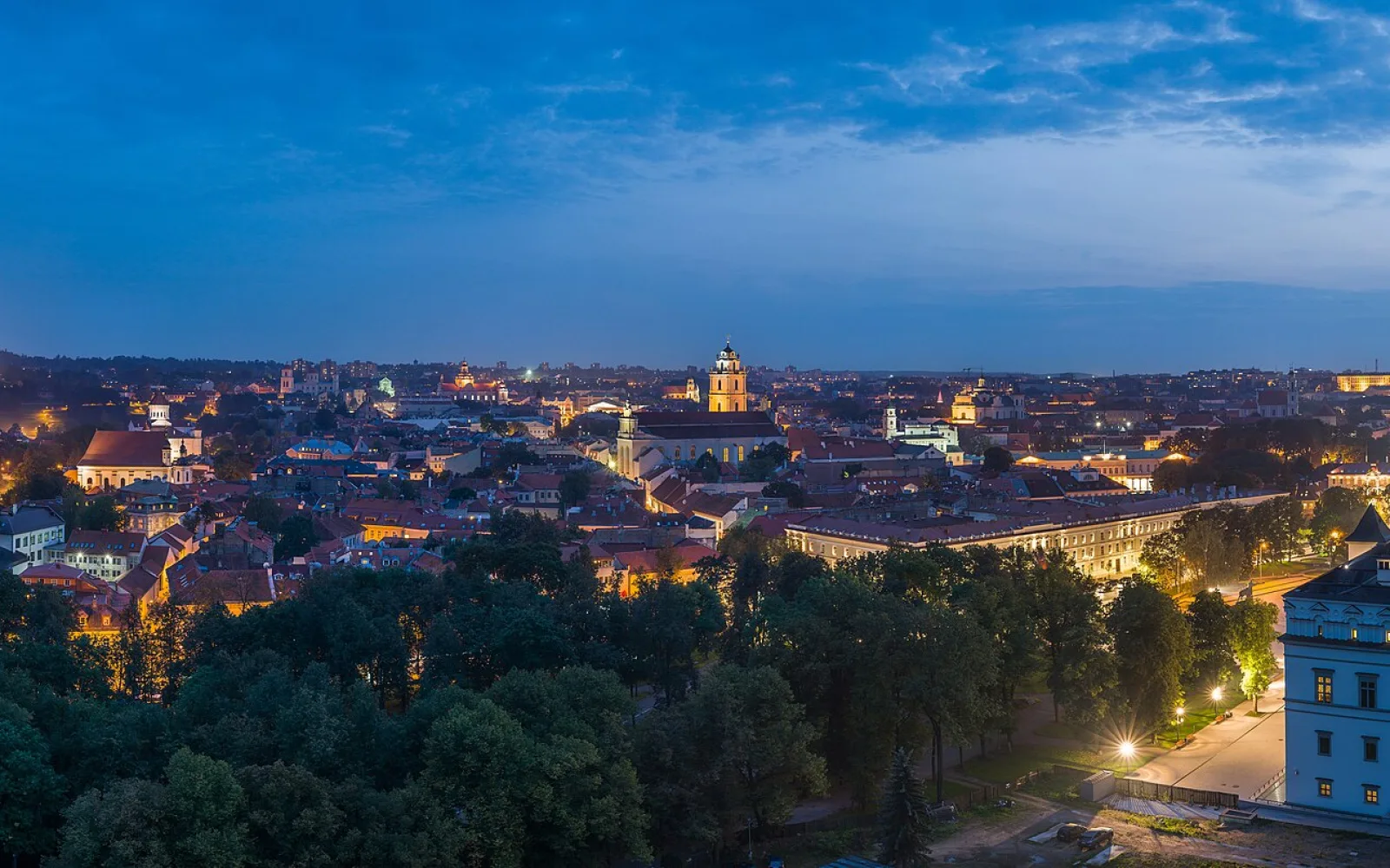 Vilnius skyline in Vilnius