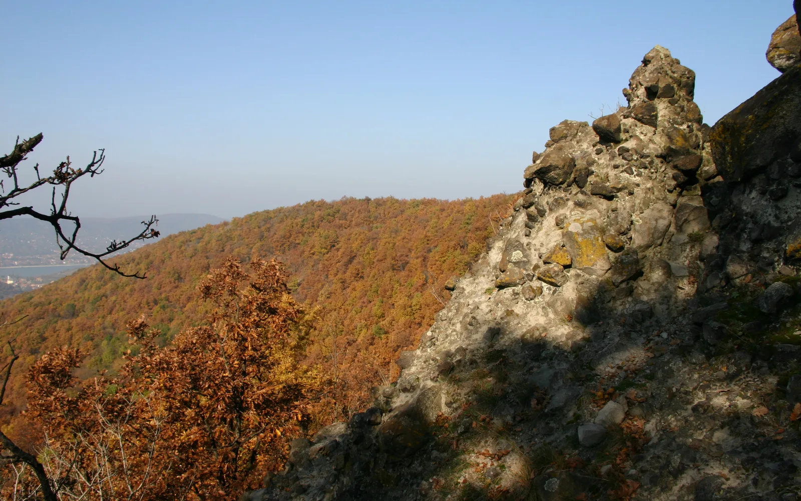 Wooded hills above the Danube near Visegrad