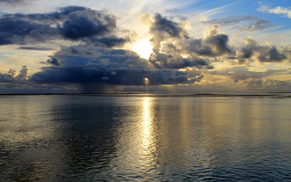 The waters off the south coast of Rømø