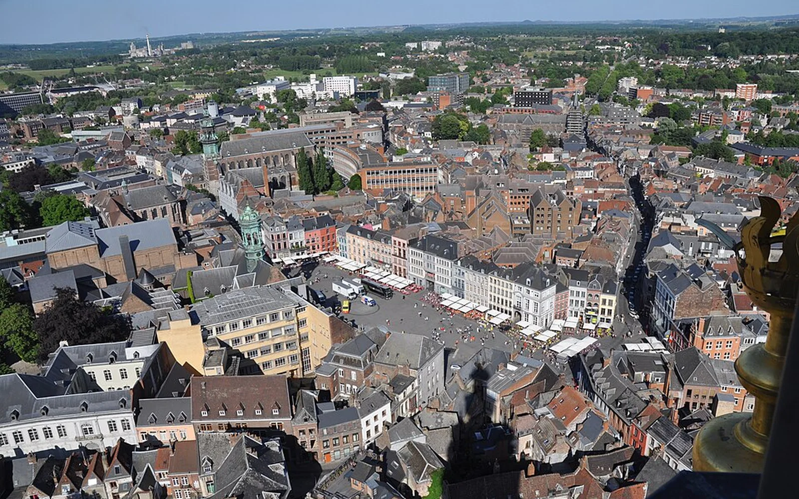 Central Mons and the Grand-Place seen from the belfry