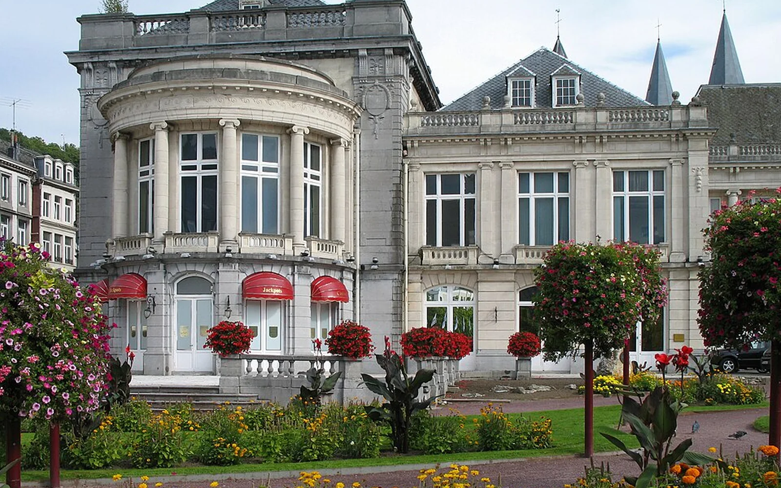 Casino and flower gardens in central Spa