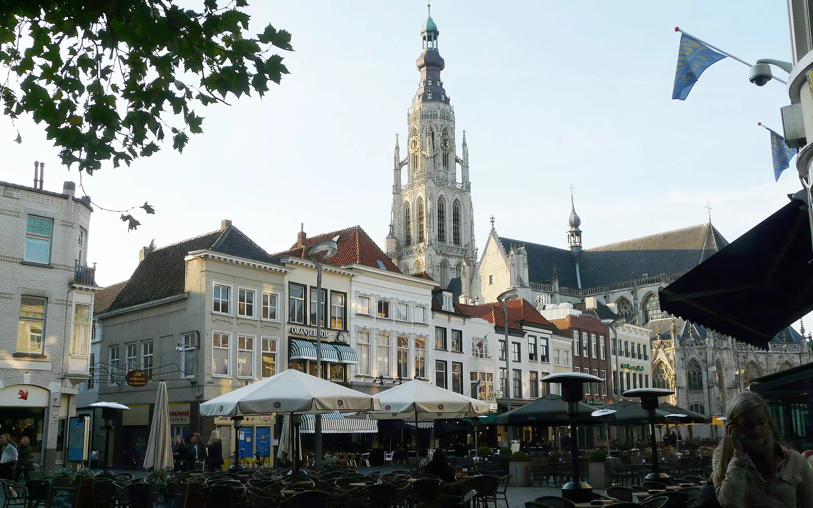 Grote Markt and the tower of the Grote Kerk in Breda