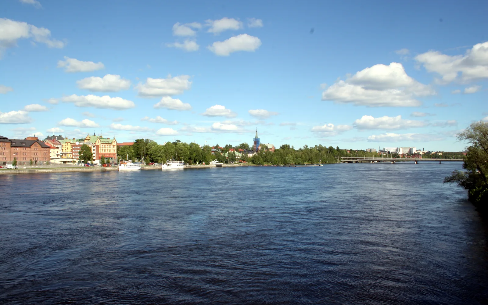 Ume River flowing through Umeå