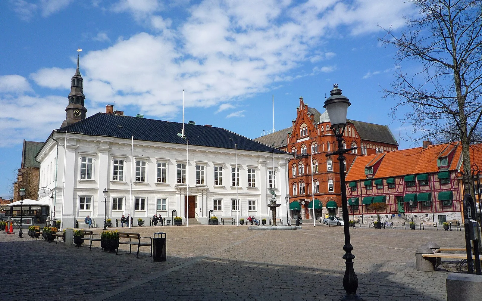 Historic buildings around Stortorget in Ystad