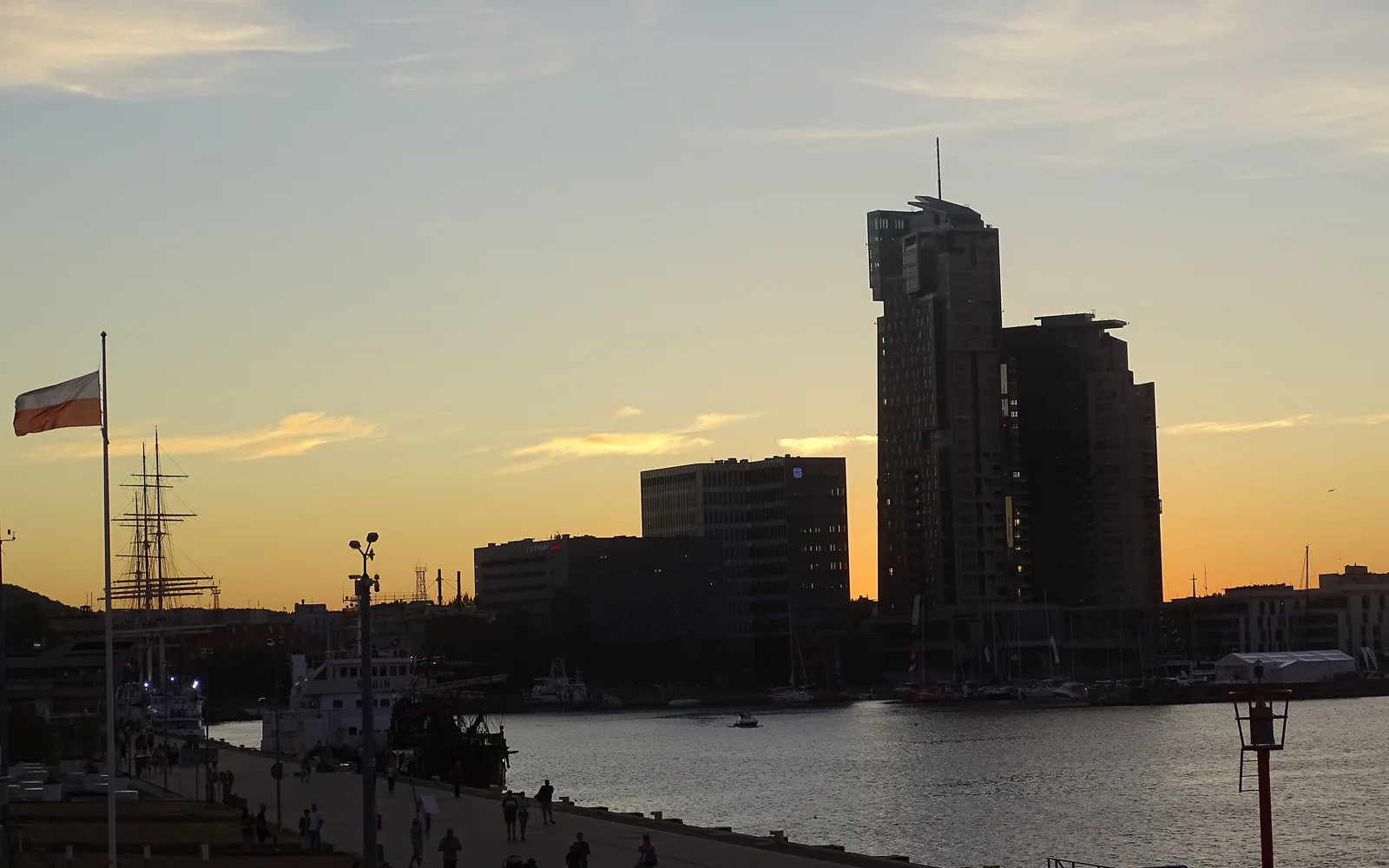 Gdynia waterfront and harbour on Poland's Baltic coast