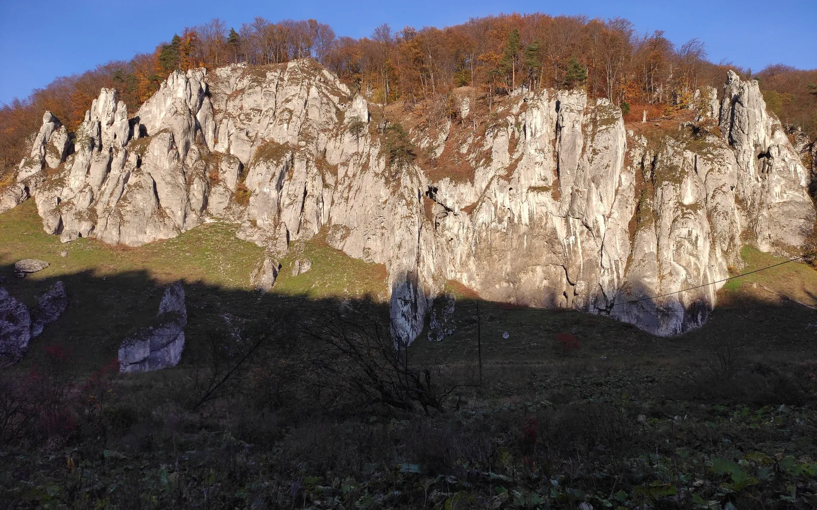 Limestone landscape in Ojców National Park north of Kraków