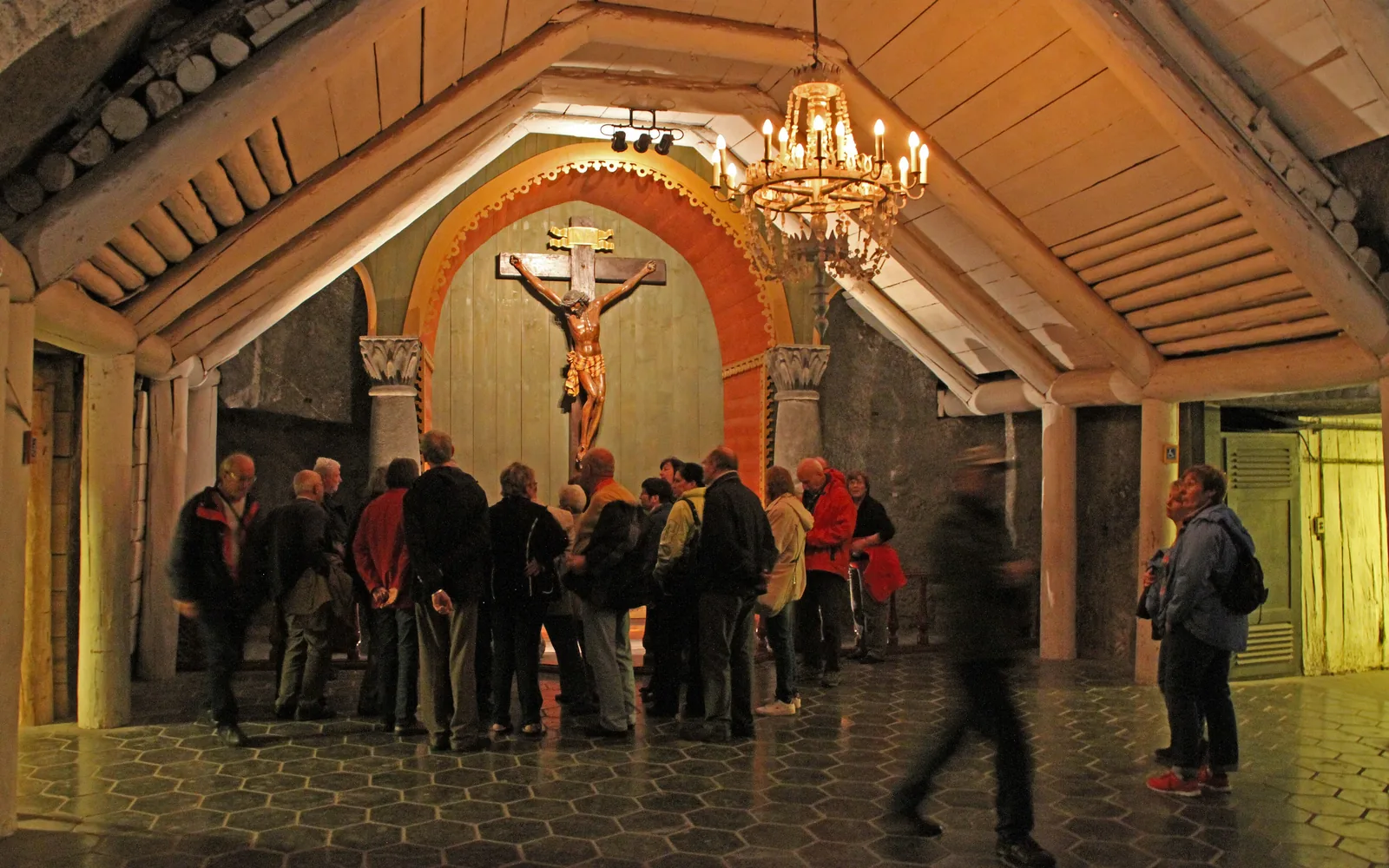 Underground chamber in the Wieliczka Salt Mine near Kraków