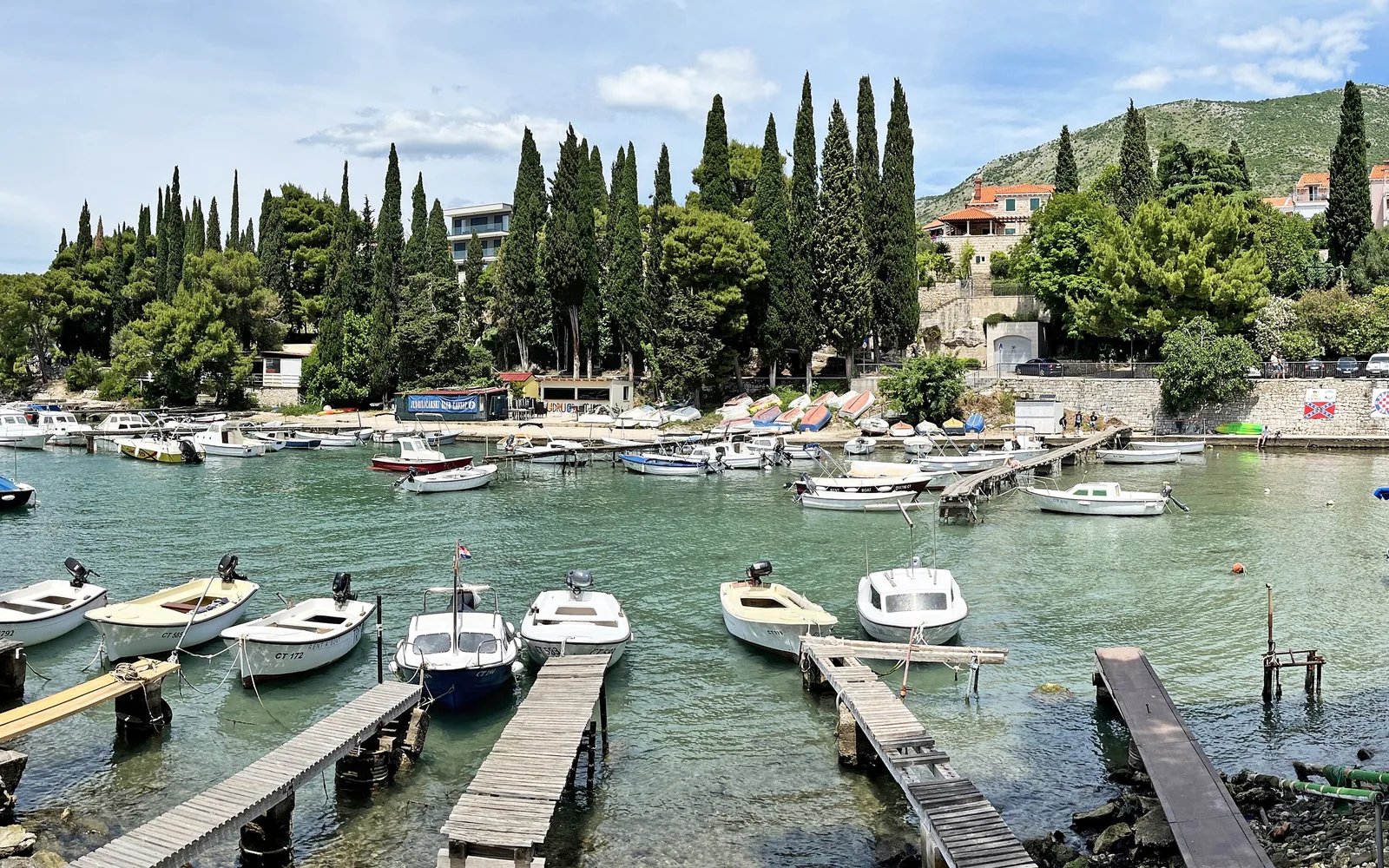 Cavtat harbour and waterfront south of Dubrovnik