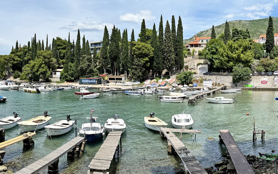 Cavtat harbour and waterfront south of Dubrovnik