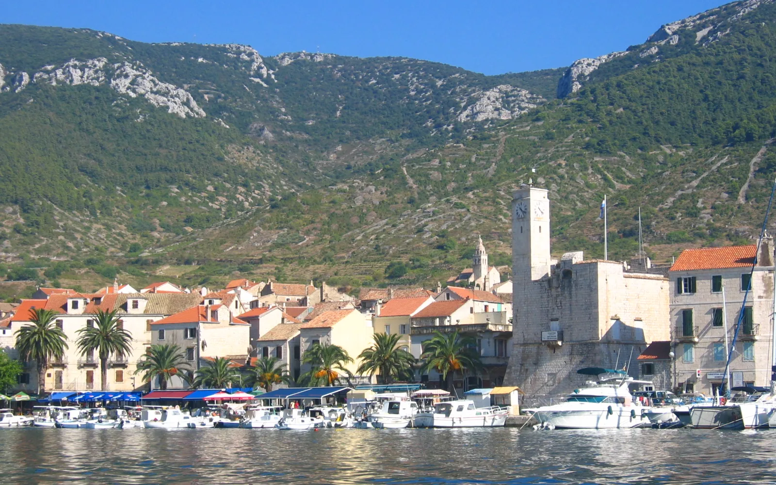 Harbour and coastal landscape on Vis Island