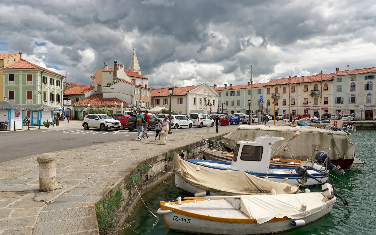 Izola old town and harbour on the Slovenian coast