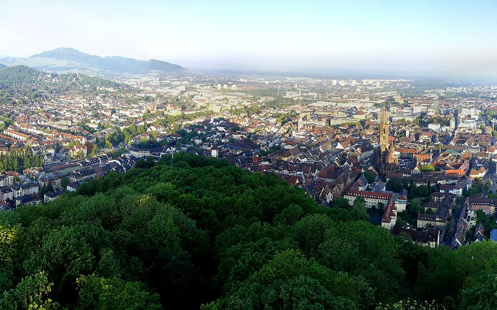Freiburg Minster and the surrounding old town