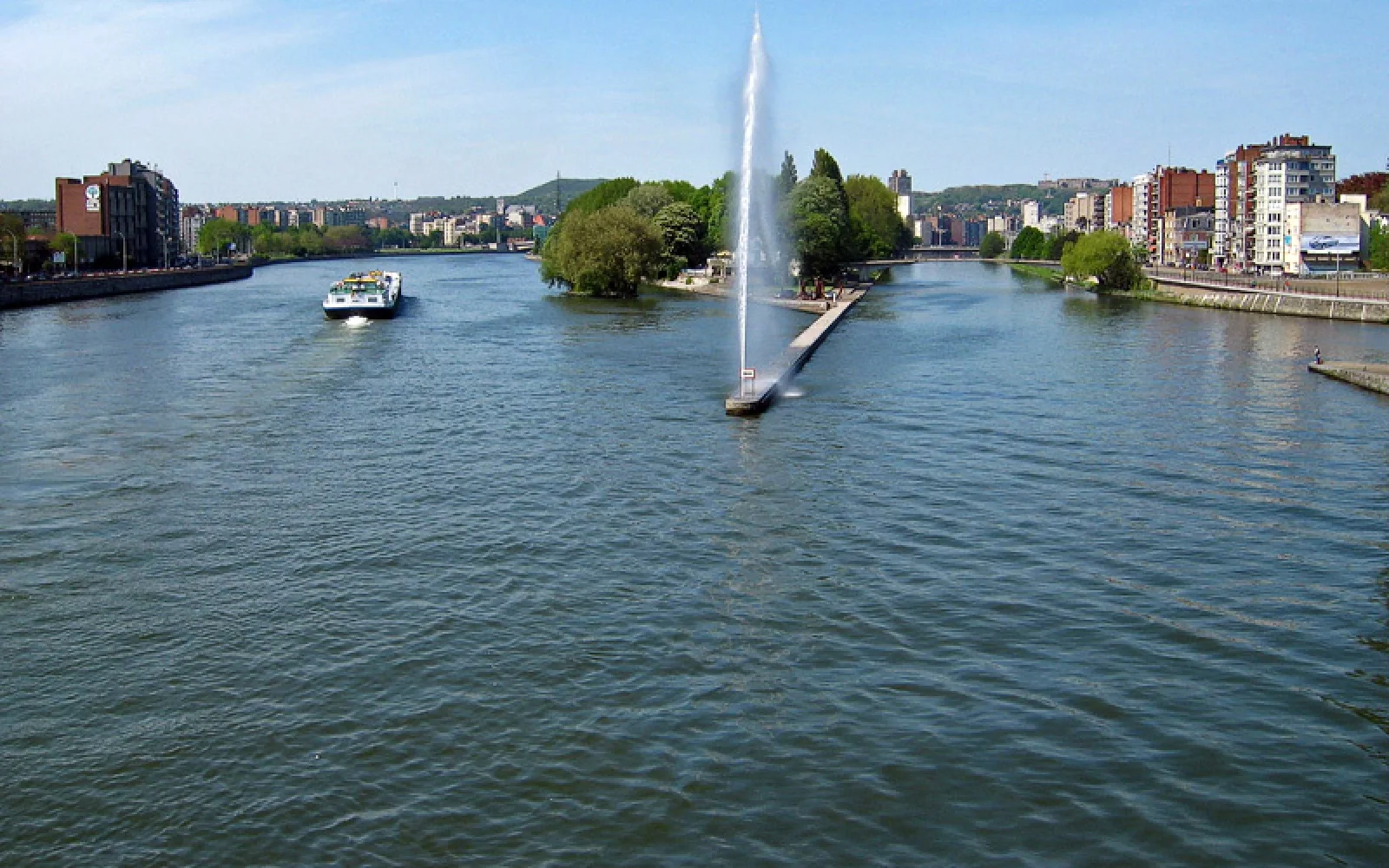 Liege Meuse river in Liège