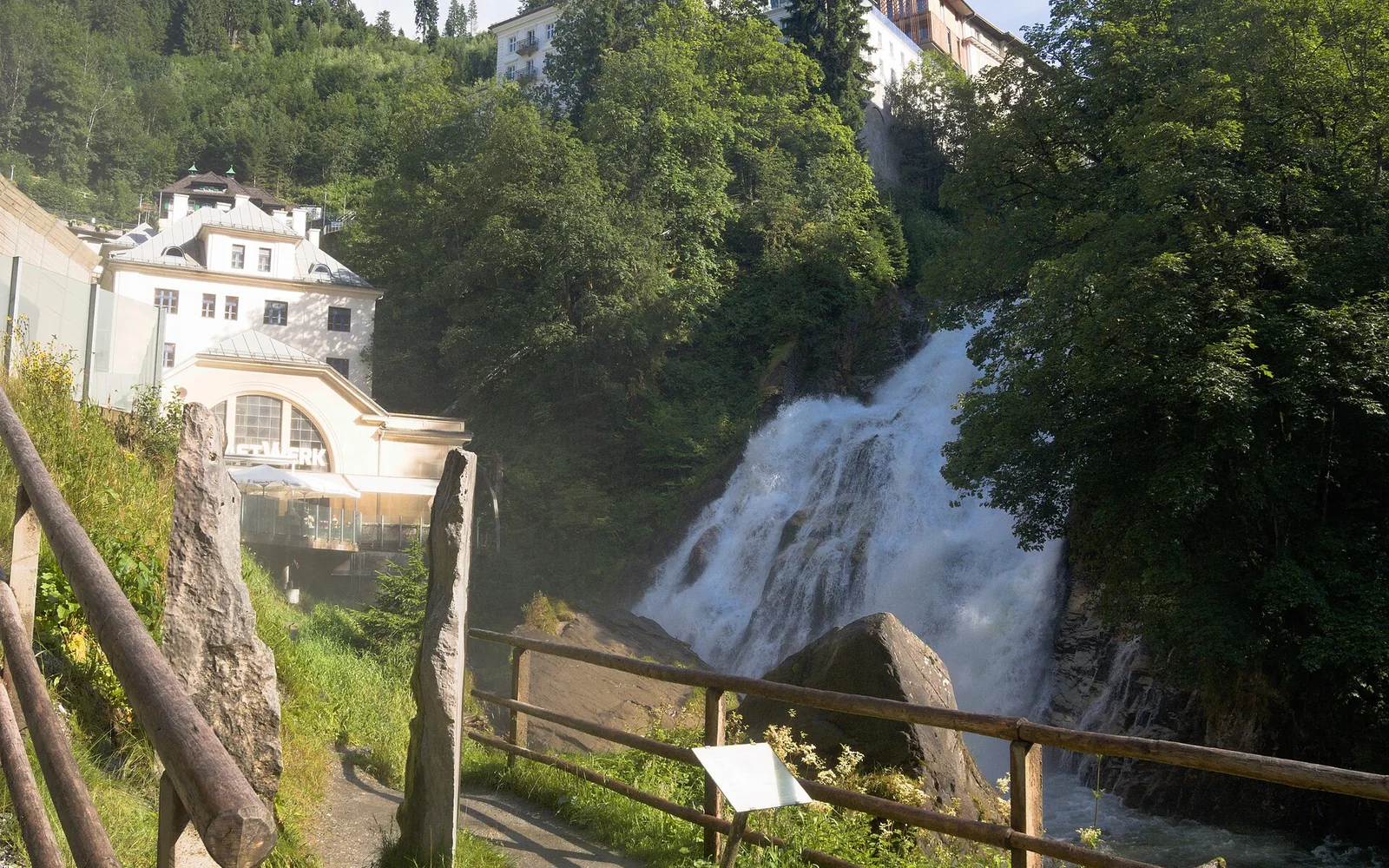 Bad Gastein built around its central waterfall