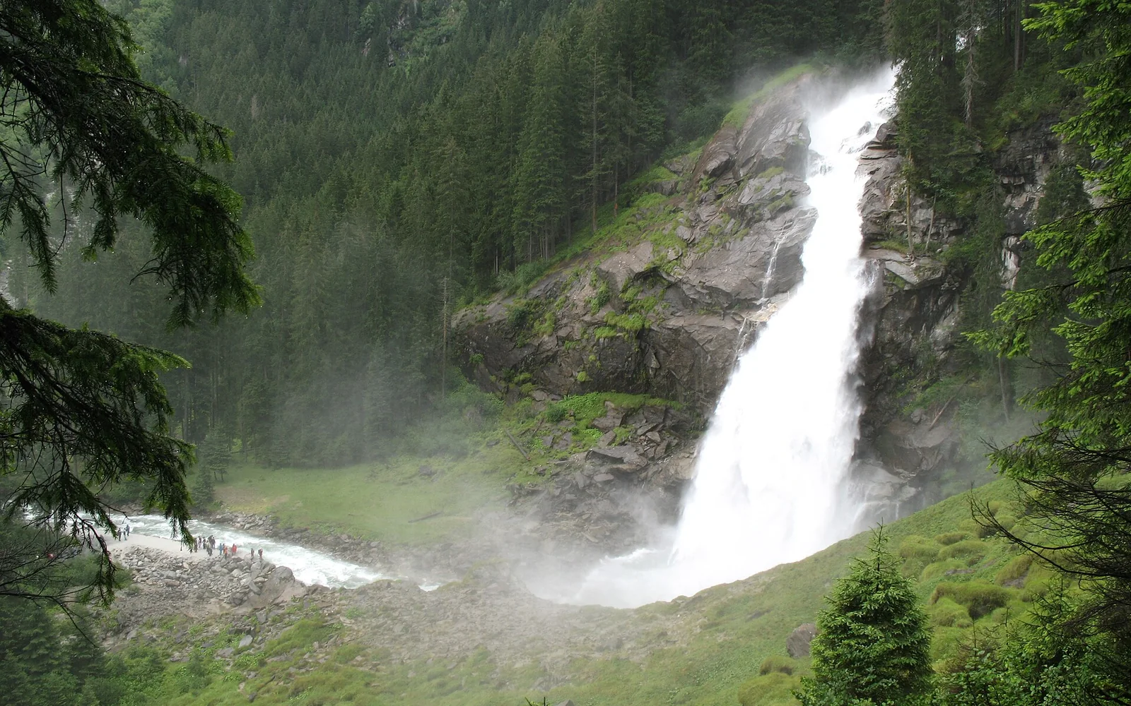 Krimml Waterfalls in the Hohe Tauern region