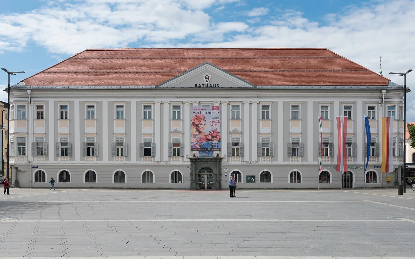 Historic buildings around Neuer Platz in Klagenfurt